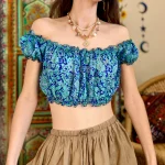 Bohemian Off-Shoulder Crop Top