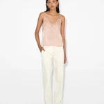 Elegant Lace-Trimmed Satin Camisole